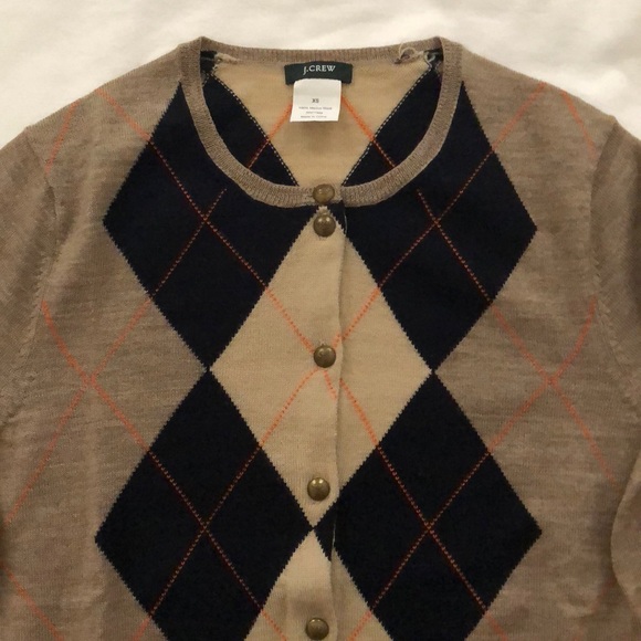 J. Crew Argyle Cardigan - Picture 6 of 8